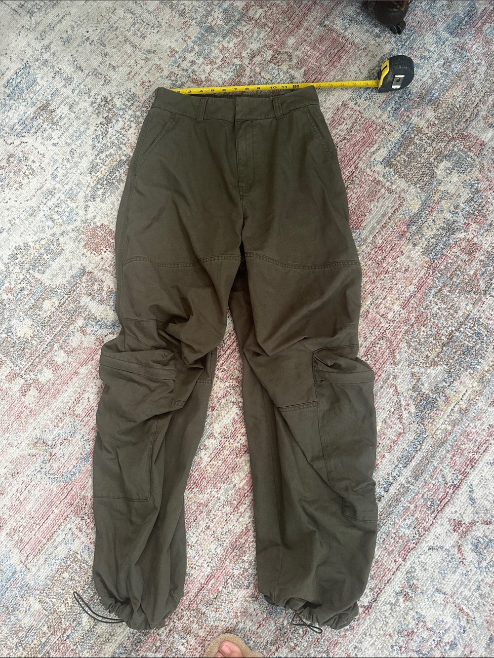 Urban Revivo Cotton Lyocell Elastic Waist Wide Leg Pants-M